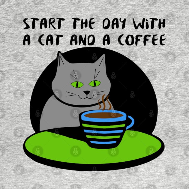 Start The Day With A Cat And A Coffee by loeye